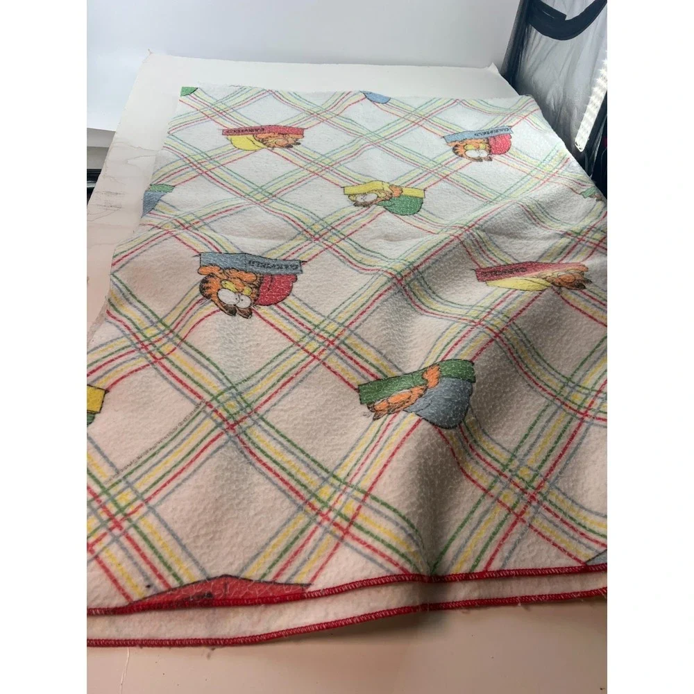 VTG‎ Garfield Blanket Multicolor Twin Size 1978 See pics
